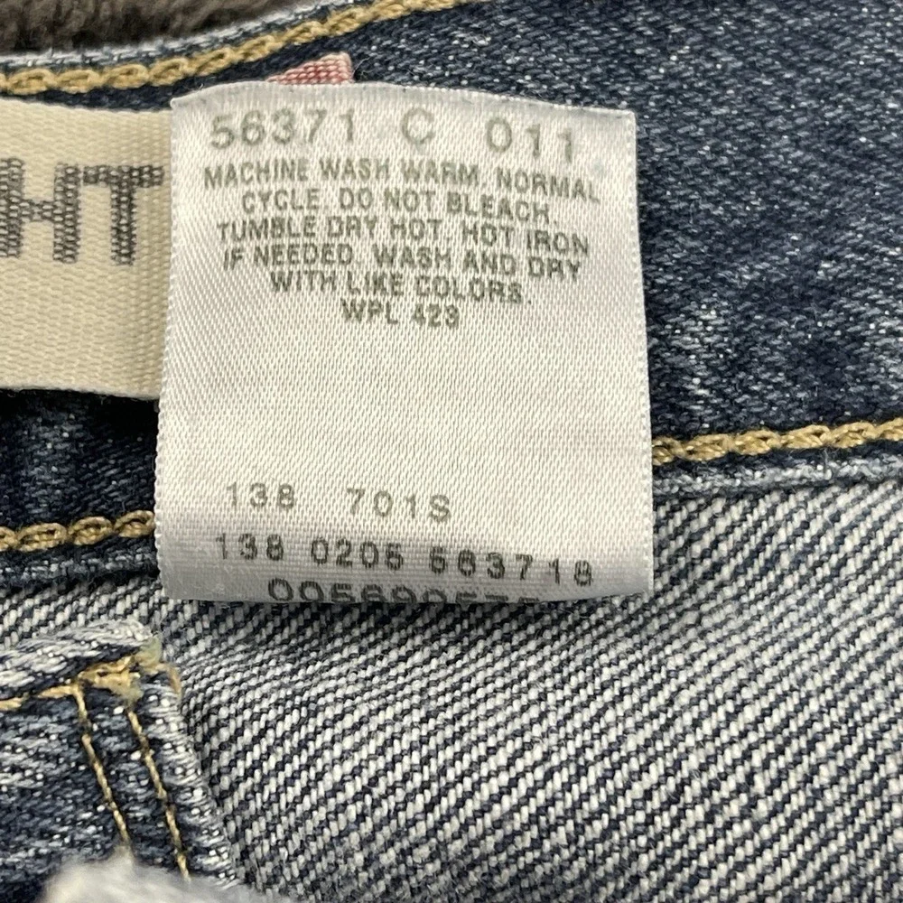 Vintage Levi's 569 Loose Straight Jeans Men's 34x29 Blue Denim Distressed Hem